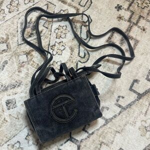 Telfar Small Black Denim Bag
